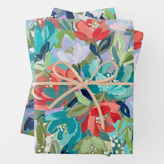 Vibrant Garden Symphony Inpakpapier Vel (In situ)