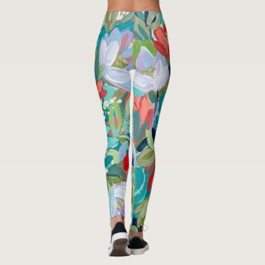 Vibrant Garden Symphony Leggings (Achterkant)