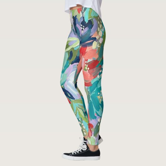 Vibrant Garden Symphony Leggings (Links)