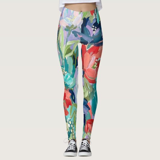 Vibrant Garden Symphony Leggings (Voorkant)