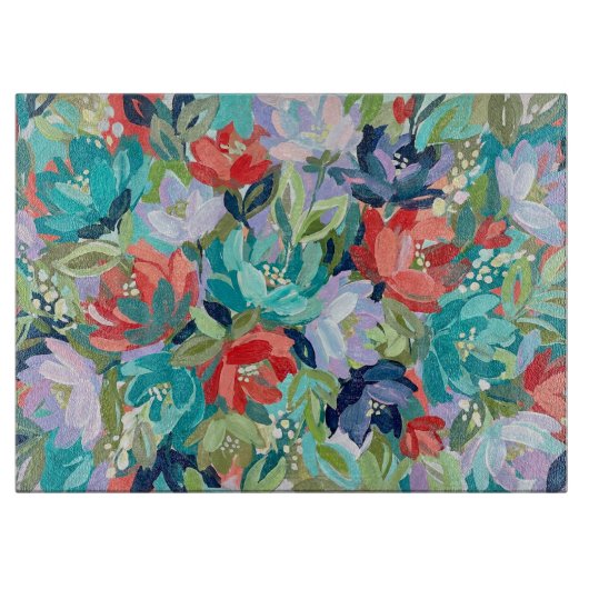 Vibrant Garden Symphony Snijplank (Voorkant)