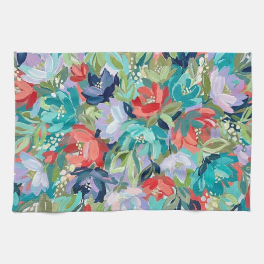 Vibrant Garden Symphony Theedoek (Horizontaal)