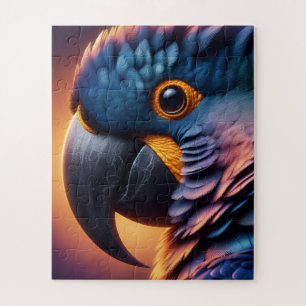 Vibrant Gaze: Macro Portret van een kleurrijke pap Legpuzzel