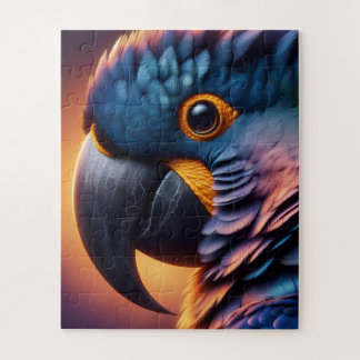Vibrant Gaze: Macro Portret van een kleurrijke pap Legpuzzel