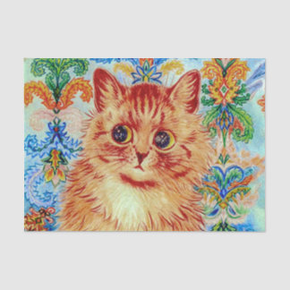 Vibrant Gaze Psychedelic Ginger Cat by Louis Wain Tissuepapier