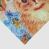Vibrant Gaze Psychedelic Ginger Cat by Louis Wain Tissuepapier (Detail)