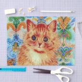 Vibrant Gaze Psychedelic Ginger Cat by Louis Wain Tissuepapier (Craft)