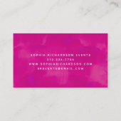 Vibrant gebold roze | Waterverf en script Visitekaartje (Achterkant)