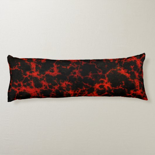 Vibrant gebotteld rood en zwart lichaamskussen (Achterkant)
