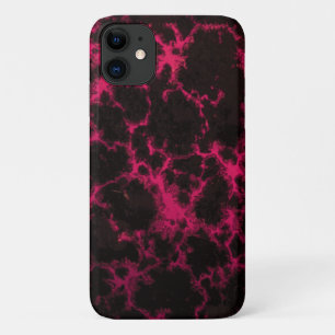 Vibrant gebotteld roze en zwarte lampjes iPhone 11 hoesje