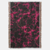 Vibrant gebotteld roze en zwarte lampjes deken (Voorkant Verticaal)