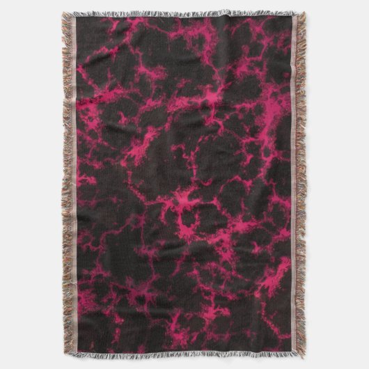 Vibrant gebotteld roze en zwarte lampjes deken (Voorkant Verticaal)