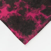 Vibrant gebotteld roze en zwarte lampjes fleece deken (Hoek)