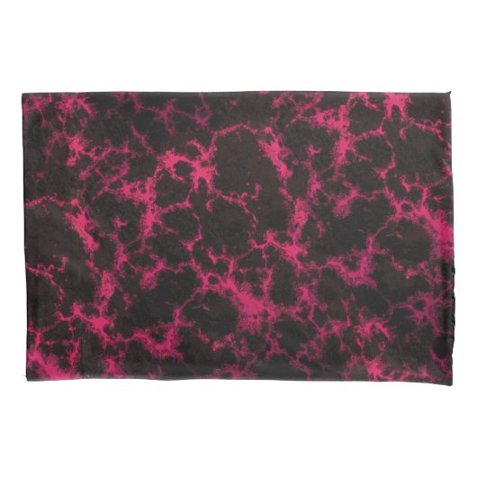 Vibrant gebotteld roze en zwarte lampjes kussensloop (Voorkant)