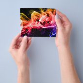 Vibrant Geel Oranje Paars Abstracte Rook Flyer (Hand)
