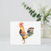 Vibrant gekleurd Rooster Briefkaart (Staand voorkant)