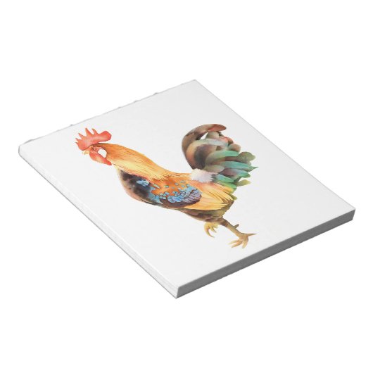 Vibrant gekleurd Rooster Notitieblok (Schuin)