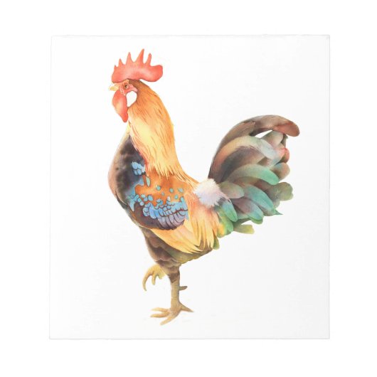 Vibrant gekleurd Rooster Notitieblok (Voorkant)