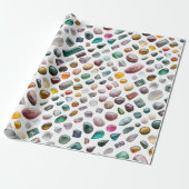 Vibrant Gemstone Pattern Cadeaupapier (Uitgerold)