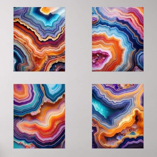 Vibrant Geode Art Set – Kleurrijke Abstracte Natuu (Voorkant)