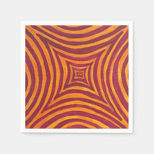 Vibrant Geometric Art Fabric Napkin Servet (Voorkant)