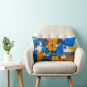 Vibrant Geometric Color Block Abstract Kussen (Stoel)