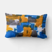 Vibrant Geometric Color Block Abstract Kussen (Achterkant)