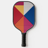 Vibrant Geometric Color-Block Pickleball Paddle (Achterkant)