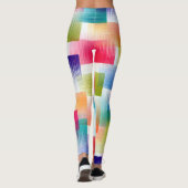 Vibrant Geometric Color Blocks with Soft Gradient  Leggings (Achterkant)