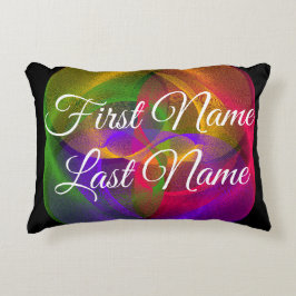 Vibrant Geometric Glossy Accent Parody Pillow Accent Kussen