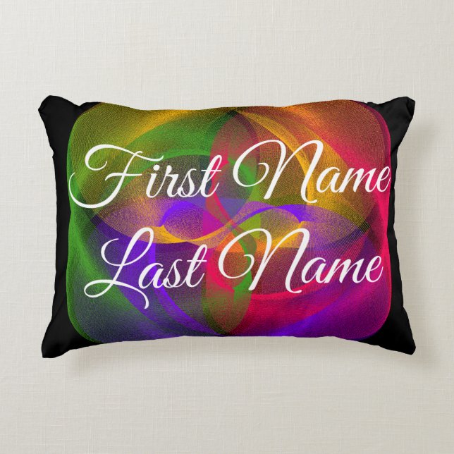 Vibrant Geometric Glossy Accent Parody Pillow Kussen (Voorkant)
