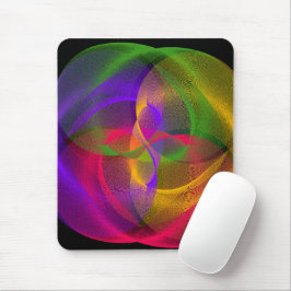 Vibrant Geometric Glossy Finish Mouse Pad Muismat