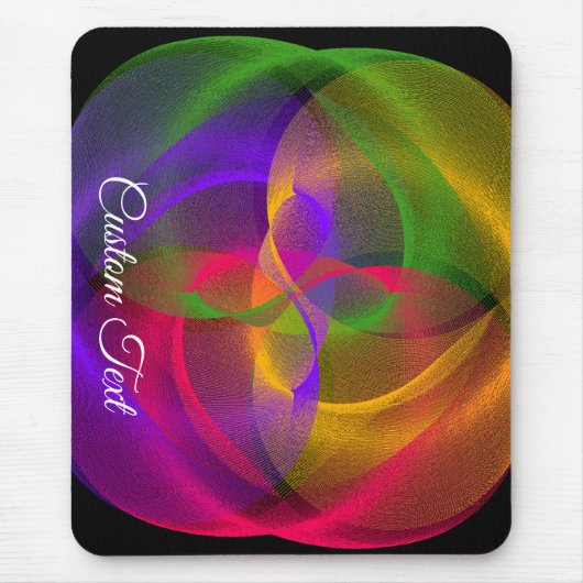 Vibrant Geometric Glossy Finish Mouse Pad Muismat (Voorkant)