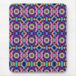 Vibrant geometric mousepad featuring colorful muismat