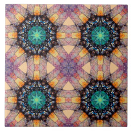 Vibrant Geometric Pattern Bohemian Accent Tegeltje