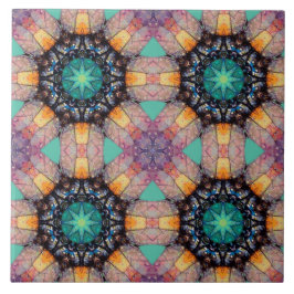 Vibrant Geometric Pattern Bohemian Accent Tegeltje