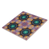 Vibrant Geometric Pattern Bohemian Accent Tegeltje (Zijkant)