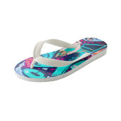 Vibrant Geometric Pattern Summer Flip Flops (Schuin)