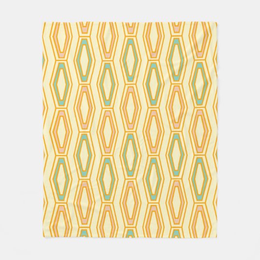 Vibrant geometric pattern with hexagonal shapes  fleece deken (Voorkant)