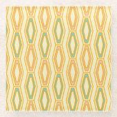 Vibrant geometric pattern with hexagonal shapes  glazen onderzetter (Voorkant)