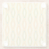 Vibrant geometric pattern with hexagonal shapes  glazen onderzetter (Achterkant)