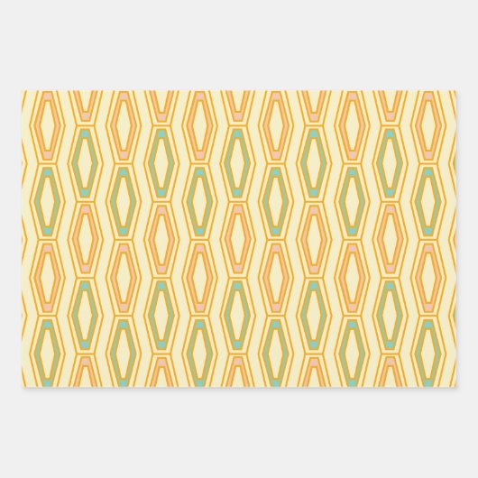 Vibrant geometric pattern with hexagonal shapes  inpakpapier vel (Voorkant)