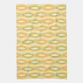 Vibrant geometric pattern with hexagonal shapes  theedoek (Verticaal)
