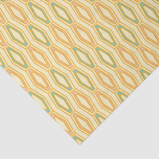 Vibrant geometric pattern with hexagonal shapes  tissuepapier (Detail)