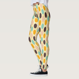 Vibrant geometric pattern with rows of octagonal s leggings