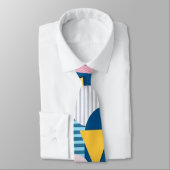 Vibrant Geometric Pop Art Pattern Stropdas (Gebonden)