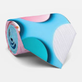 Vibrant Geometric Pop Art Pattern Stropdas (Opgerold)