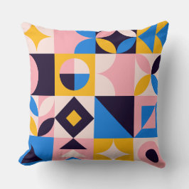 Vibrant Geometric Pop Art Sierkussen