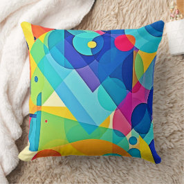 Vibrant Geometrisch Abstract Kussen