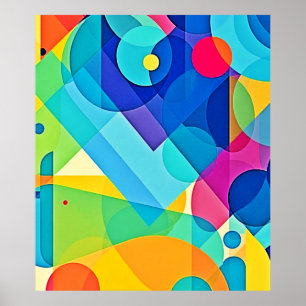 Vibrant Geometrisch Abstract Poster